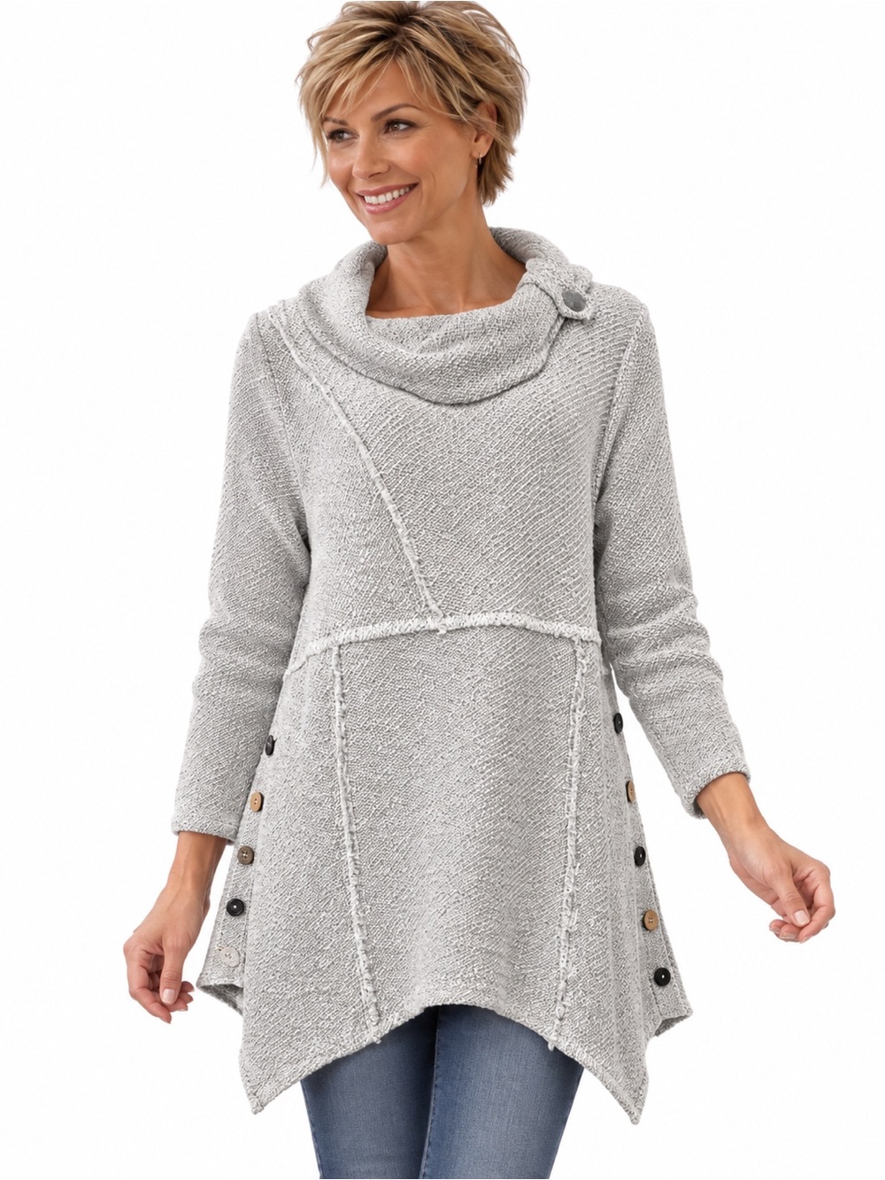 NWT Soft Surroundings Breakwater Tunic Magnolia Lounge Cottage Chic Loungewear